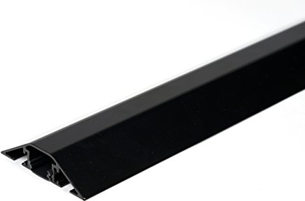EHA 47751 Aluminium - Kabelbrücke, 1, 5M Set inklusive Klebeband, Schwarz, 1500 x 80 x 20 mm