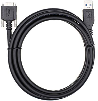 Cablecc 120cm USB 3.0 A Type Cable Male to Micro USB 3.0 B Male with Mount Panel Screws for Hard Disk Mobile Phone