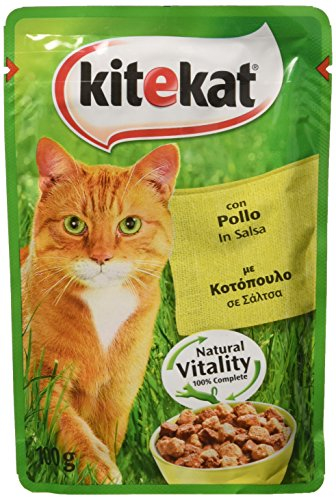 Kitekat Wet cat Food with Chicken - Pack of 48 Bags x 100 g