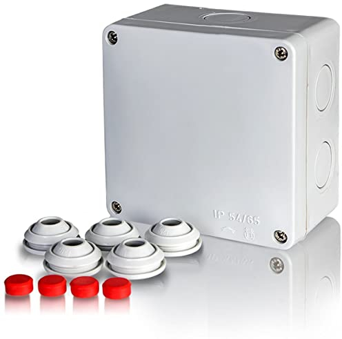 f-tronic Feuchtraum-Abzweigkasten IP65, 110x110x67mm, grau, FK210