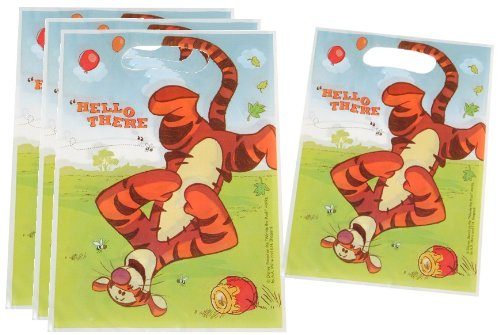 alles-meine.de GmbH 6 STK. Partytüten Winnie The Pooh Geburtstagstüten Folie Mitgebsel Tüten Tasche Bär Tigger Ferkel