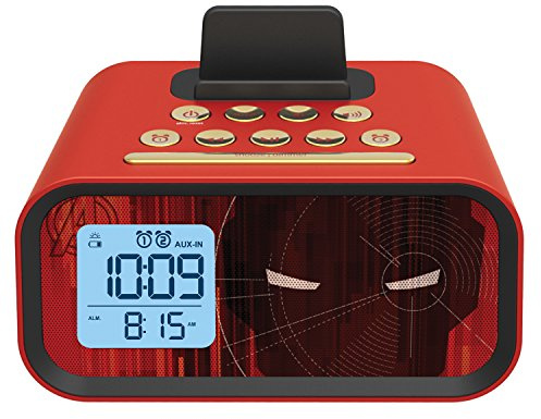 Iron Man Dual Alarm Clock Speaker System Iron Man