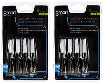 Lot de 8 Tubes de Colle Ultra puissante Type superglue de 3 GR Tool-Max