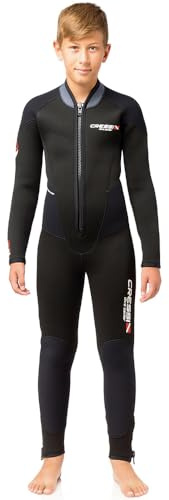 CRESSI Endurance Junior All-In-One 5mm Traje monopieza sin Capucha en Neopreno de 5mm, Niños, Negro, S/10-12 Y