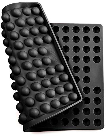 Collory Backmatte Hundekekse für GROSSE HALBKUGEL (2cm Ø) Leckerlis, Silikon Backform, Backunterlage für Backblech, Diätmatte, Hitzebeständig, Lebensmittelecht & Bpa-frei