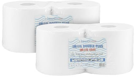 IMBALLAGGI 2000 Lot de 800 Rouleaux de Papier de séchage Industriel Idéal pour Usage Alimentaire et Compatible avec Distributeur