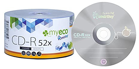 MyEco CD-R CDR 52X 700MB 80Min Economy Logo Top Write Once Blanko Media Record Disc 50er Pack