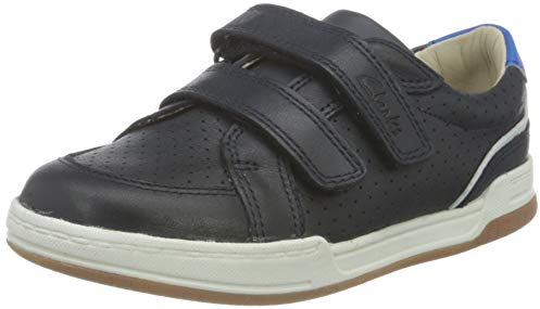 Clarks Jungen Fawn Peak Sneaker, Navig Leder, 23 EU