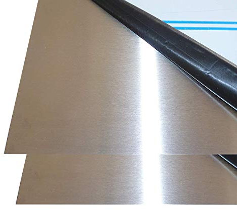 XMRISE Acero Inoxidable 304 Hojas de lámina Fina Placa de Acabado Cepillado Industria de Materiales de Trabajo del Metal de Soldadura Thickness0.5mm,0.02 x12“x12