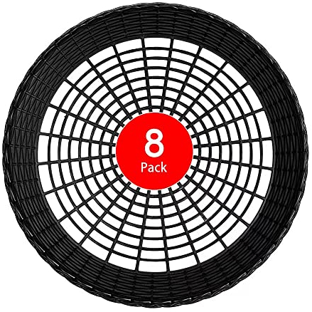 EBIGIC - Porta piatti di carta, 20 cm, 8 confezioni riutilizzabili in plastica nera resistente
