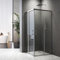 Baode Duschkabine Eckeinstieg 100x100 cm, Doppel Schiebetür Duschabtrennung 6mm ESG Glas, Höhe 185cm Duschtür (Silber)