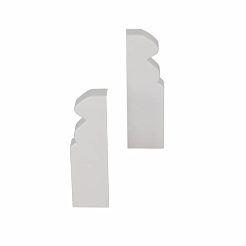 PROVISTON | Kunststoff Endkappe | 58 x 16 mm | weiß | 2 Stück im Set | Hamburger Profil