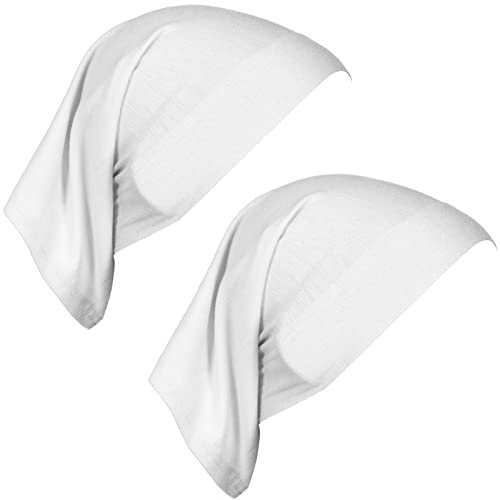 2 Packungen Damen Hijab Unterkappe Baumwolle Schlauchkappe Hijab Atmungsaktiv Hijab Cap Unterschal