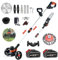 Akku Rasentrimmer mit Akku und Unkrautbürste, 24V- Akku Rasentrimmer, 5 in 1 rasentrimmer, 23cm Schnittbreite, Brushless Motor, 7500R/min für Garden,Unkraut,Rasen,Zweig