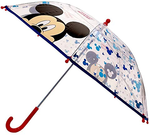 MICKEY Rainy Days Kinder-Regenschirm, durchsichtig, M