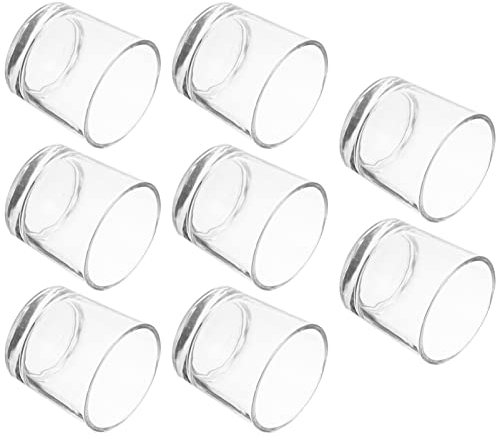 Artibetter Set von 8 Klaren Glaskerzenhalter Votivkerzenhalter Mini Clear Glass Teelight Kerzenhalter für Tisch Mittelstücke Hochzeitsempfang Geburtstagsveranstaltungen Dekor Dekor Dekor