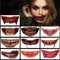 Halloween TemporäRe Tattoos Aufkleber FüR Mund, 10Stk Fake Scab Blood Special Fx Gesicht KostüM Makeup Requisiten,Tag Der Toten Skull Gesichtstattoo Karneval Zum Aufkleben Set (13 * 7cm, Tattoos)