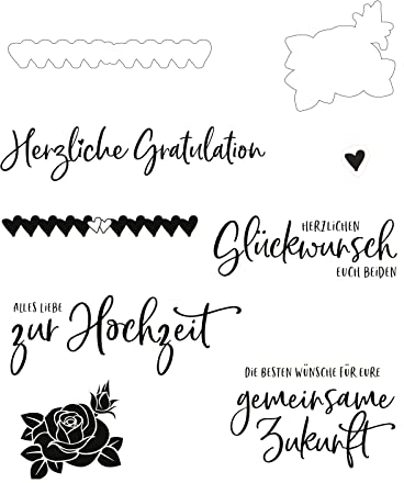 Mundart Stempel Stanzschablone & Stempelset Deutsche Text für die Gäste