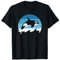 Save the Ocean Retro Orca T-Shirt Schwarz Cartoon Tierliebhaber, Cartoon-Fans Unisex-Erwachsene, Unisex-Kinder Klassische Passform Klassisch geschnitten, doppelt genähter Saum Kurzarm Einheitsgröße S