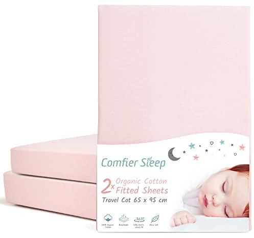 Moseskorb – Spannbettlaken 65x95 cm Babybay Spannbettlaken 100% Komplett Natürlicher Bio-Baumwolle Rosa Farbe 2er-Set Ultraweich Und Bequem Für Ihr Baby