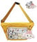 Fanny Pack Ita Tasche - Kawaii Crossbody Messenger Mit Klarem Fenster für Pin-Display - Japanische Hüfttasche für Frauen, Lolita Brusttasche, Geldbörse (Gelb)