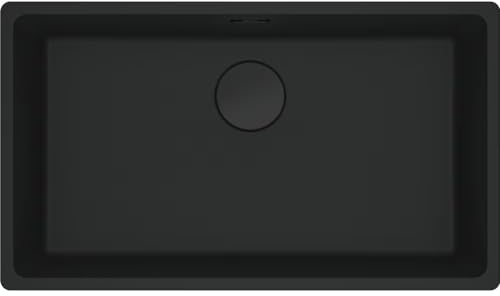 Franke 125.0697.757 Fregadero, Negro Mate/Desagüe Negro