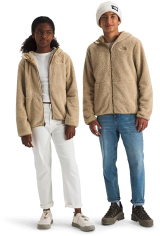 The North Face Unisex Campshire F/Z Hoodie Fleece Jacket, Khaki Stone, 14-16 Years