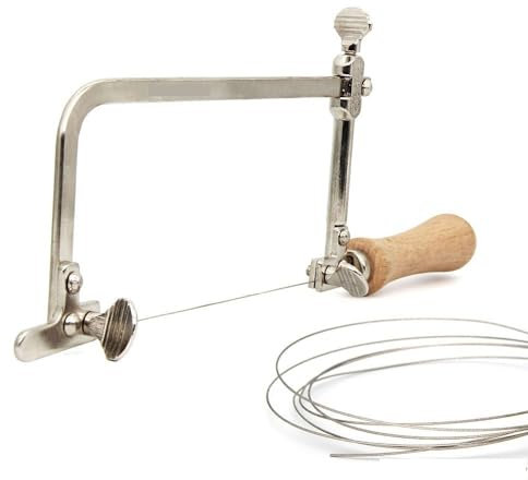 Sega a filo diamantato superfine con staffa for sega a forma di U. Sega da traforo multifunzione for utensile da taglio fai-da-te in metallo giada, marmo, granito (Color : Hand saw with 1.0mm 1m)