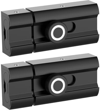 Slide Lock, Security Slide Latch Door Lock Bolt, Heavy Duty Hardware Bolt Latch Door Latch for Flush or Recessed Doors and Gates (Black-2Pcs, 3Inch)