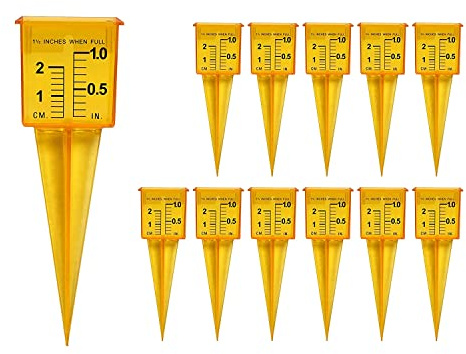Guehroan Regenmesser Sprinkler-MessgeräT (12 StüCk) für Rasen- und Garten-WassermessgeräT Weithals