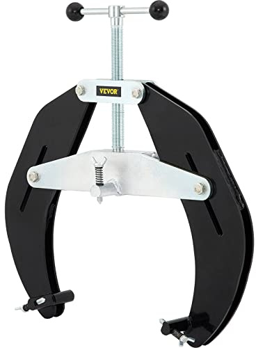 VEVOR Pipe Clamp, 5 to 12 in, High Strength Ultra Clamp with Quick Acting Screws, Steel Pipe Alignment Tool with Lightweight Design, Black