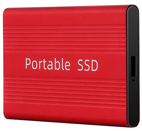 ZHCHAO Disque Dur Externe SSD Portable 3.0 USB-C 1 to 500 Go Disque Dur Externe 6.0 Go/S pour caméra ou Serveur de Bureau pour Ordinateur Portable(Color:Rosso,Size:500GB)
