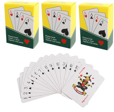 AHQiZFX 3 Deck Spielkarten,Kleine Spielkarten,Mini Kartenspiel,Doppelkopf Spielkarten,Miniatur Pokerkarten,Zauberkarten,für Kinder Erwachsene Familien Party Kartenspiel Karten Reisespiel Partygeschenk