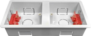 1g +1g Dry Lining Back Box 2 Gang 35mm Dual Dry Lining Plasterboard Wall Mounting Back Box 1g +1g 35mm Electrical Socket Switch Recessed Wall Pattress 35mm - 1 Back box Pattress