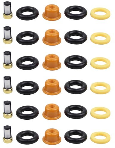 Reparatursatz Einspritzdüse Dichtsatz Einspritzventil Dichtungssatz Injektor Filtereinsatz für Sharan 7M Golf 3 für Passat B3 für Passat 35I B4 Corrado für Vento 2.8 VR6 2.9 VR6 Galaxy 2.8 i V6 4x4