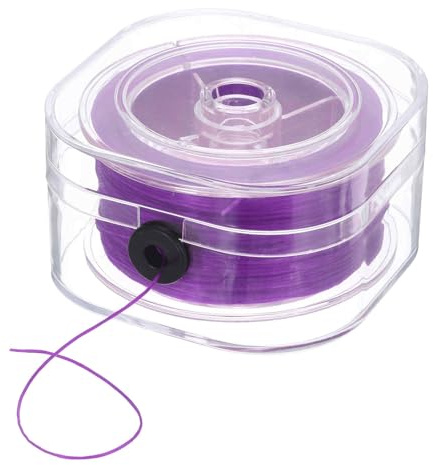 DMiotech Elastico Per Bracciali, 0.8mm Filo Elastico Per Perline Filo Per Gioielli Viola Per Realizzazione Bracciali Collane Creazione Bijoux Fai Da Te, 82m/90 Iarde