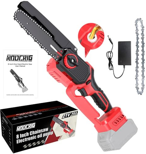 Mini Chainsaw for Milwaukee M18 Battery, 8 Inch Brushless Cordless Pruning Chain-saw, Battery Powered Chainsaw for Wood Cutting, Sharp for Tree Trimming (No Battery)