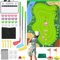 Gemsaya Golf Spielset Kinder Und Erwachsene, Minigolf für Zuhause mit 20 Golfbällen, 3 GolfschläGer, 56.5×38.5 Putting Matte, Golf Spiel Set Zubehör für Indoor Outdoor Garten (Farbige Golfschläger)