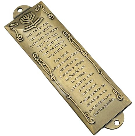 Spanische Mesusa-Koffer aus Metall, dekoratives Ornament für Tür und Fenster, Wand, Vintage-Schilder, verziert, religiös