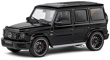 Solido 1:43 Mercedes-AMG G63 2022 Schwarz – Die-Cast Modellauto, Fensterkarton mit Kunststoffsockel, 421438249