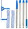 61 Window Cleaning Equipment with Long Handle, Window Squeegee Cleaner Tool Kit, 35cm Window Washing Squeegee and 38cm Scrubber for Home, Shower Glass, Car, RV