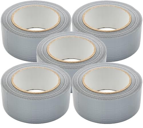 KNM TRADE Panzertape - 5er Set Gewebeband Extra Stark - Panzerband für Bau und Installation – 50m x 48mm Rolle, Wasserfest und UV-beständig