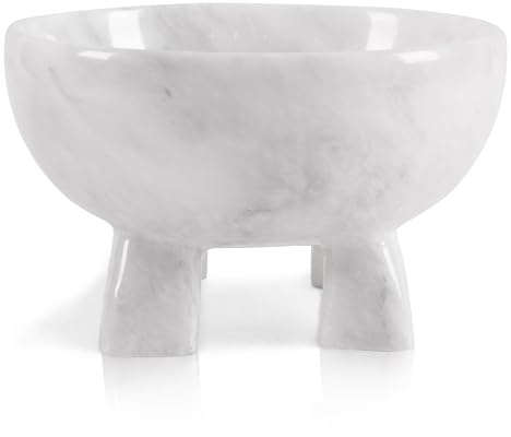 EARTHENTONES Cuenco con patas de 8 pulgadas (blanco)