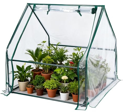 Ranley Invernadero Mini de interior - Protección de alta resistencia, invernadero para plantas de interior y exterior, para jardín, patio, casa, balcón, apartamento urbano principiantes, jardineros
