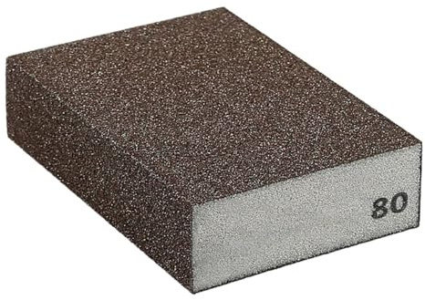 Lot de 10 Blocs éponges à poncer, Grain 60-320, for Le ponçage des Murs, Polissage Briques, Nettoyage la Cuisine, du Bois et métal(A80)