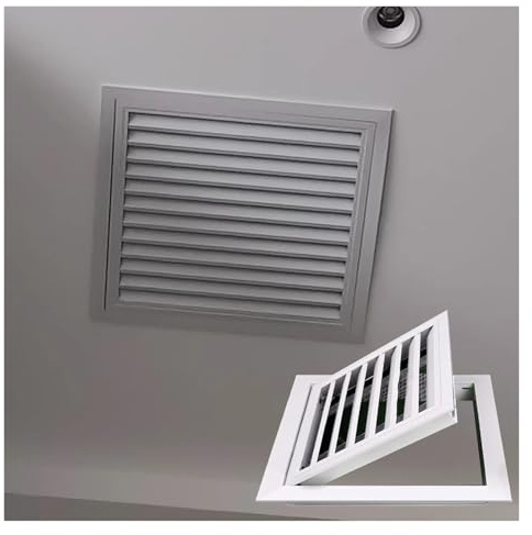 Panel de acceso de aluminio duradero for paredes - Cubierta de ventilación con rejilla con diseño for una fácil instalación 1 pieza(40x50cm)