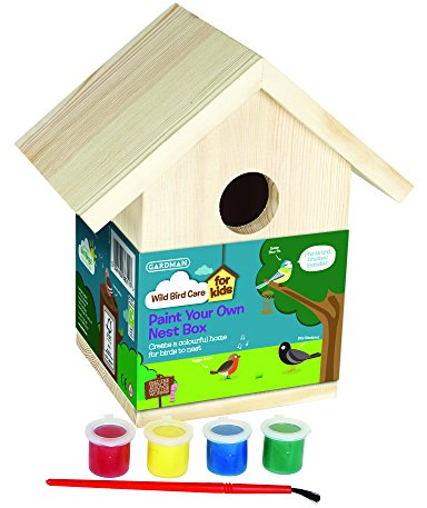Gardman A01910 Bemalen Sie Ihr eigenes Vogelhäuschen