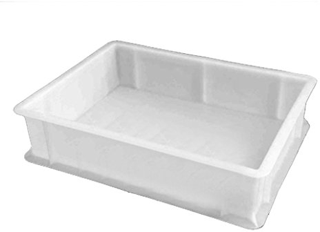 Genus Dei Stackable Professional Polyethylene Food Serving Tray, 30 x 40 cm x H10 cm, for Pizza, Dough, Bread, Pasta 30x40cm