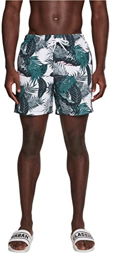 Urban Classics Herren Badehose Pattern Swim Shorts, Badehose für Männer mit Pattern, erhältlich in vielen Farbvarianten, Größen XS-6XL