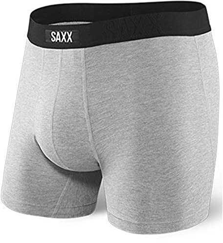 Saxx Men's Underwear Herrenunterwäsche – Undercover Boxershorts mit integrierter Ballpark Pouch TM Unterstützung – Unterwäsche für Herren, Grau-Meliert, Klein